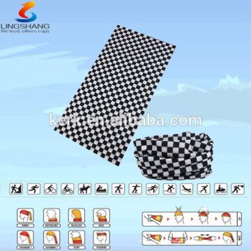 LSB-0128 Ningbo Lingshang 100% poliéster multifuncional sem costura exterior tubo pescoço impressão personalizada bandanas esportes